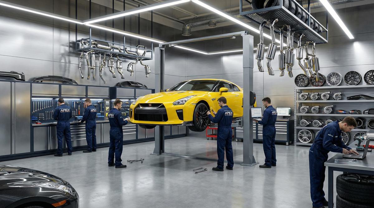 黑丝汽车改装车间